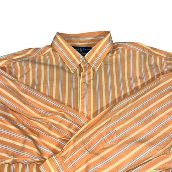 Ralph Lauren Classic Fit Striped Button Down Shirt Mens Size XL - Picture 3 of 9